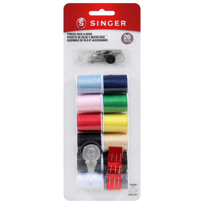 slide 1 of 5, Singer 26pc Thread Pack and More, 26 ct