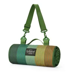 Weatherproof Vintage Camping Stripe Throw Blanket