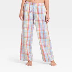 Women's Flannel Pajama Pants - Wild Fable™ Multi Plaid XXS