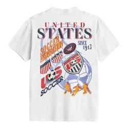 Goodie Two Sleeves Men's U.S. Soccer Short Sleeve Graphic T-Shirt - White M