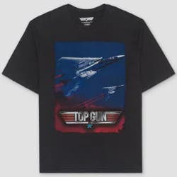 Men's Top Gun Short Sleeve Graphic T-Shirt - Black XXL