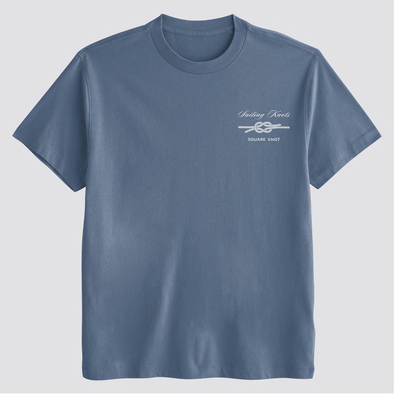 slide 1 of 4, Special Thanks Men's Sailing Knots Short Sleeve Graphic T-Shirt - Light Navy Blue XXL, 1 ct