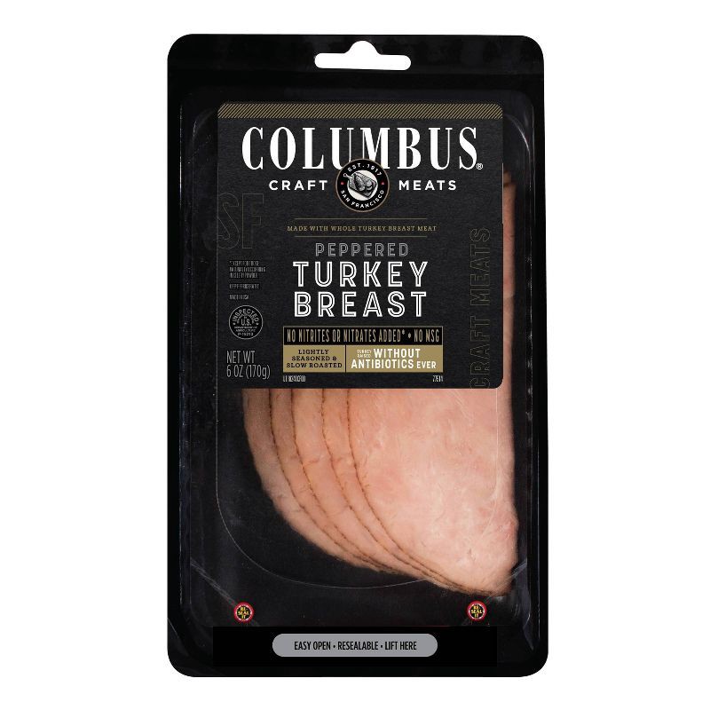 slide 1 of 3, Columbus Pepper Deli Turkey - 6oz, 6 oz
