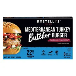 Rastelli's Est. 1976 Rastelli's Mediterranean Turkey Butcher Burger with Spinach and Feta - Frozen - 2lbs/6ct