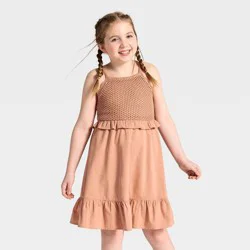 Girls' Woven Sweater Dress - Cat & Jack™ Brown M