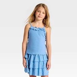 Girls' Pointelle Tank Top - Cat & Jack™ Blue S