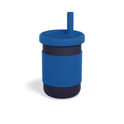 Lalo 12oz Stainless Steel Toddler Baby Cup - Blue Raspberry