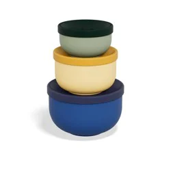 Lalo Stainless Nesting Snack Bowls - Midnight Snack - 3pk