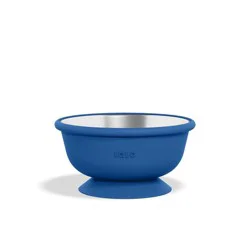 Lalo 12oz Stainless Steel Suction Baby Bowl - Blue Raspberry