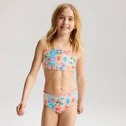 Girls' Beach Printed Bikini Set - Cat & Jack™ Multi XS
