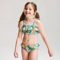 Girls' Cabana Bloom Bikini Set - Cat & Jack™ Yellow XL