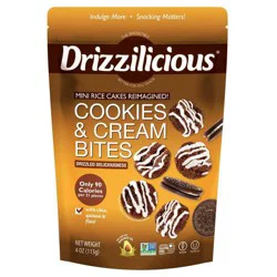 Drizzilicious Cookies & Cream Drizzled Mini Rice Cake - 4oz