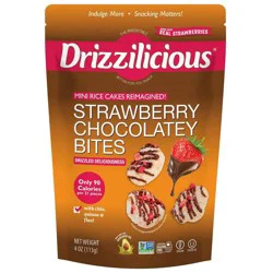 Drizzilicious Strawberry Chocolatey Drizzled Mini Rice Cake - 4oz