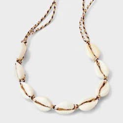 Shell Corded Adjustable Necklace - Universal Thread™ Natural