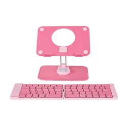 Incipio Bluetooth Foldable Keyboard and Tablet Stand Set - Pink