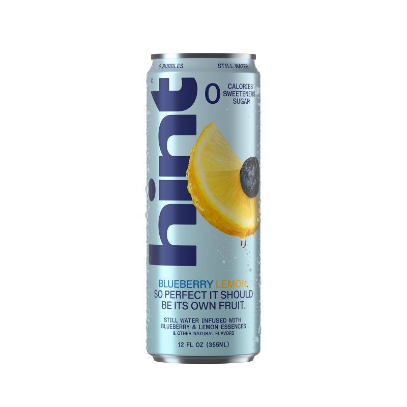 slide 1 of 5, hint Blueberry Lemon Flavoured Still Water - 12 fl oz Can, 12 fl oz