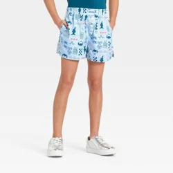 Lilo & Stitch Girls' Disney Stitch Printed Boxer Shorts - Blue M