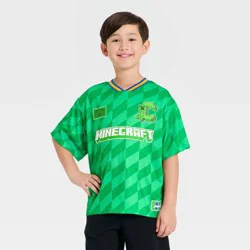 Boys' Minecraft Creeper Jersey - Green L