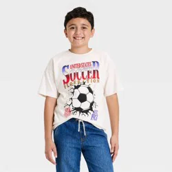 Boys' United States Soccer Federation Short Sleeve Graphic T-Shirt - White XS