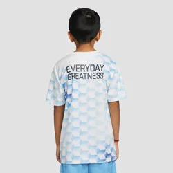 Boys' Messi Front and Back Short Sleeve Jersey - White S