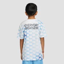 Boys' Messi Front and Back Short Sleeve Jersey - White XL