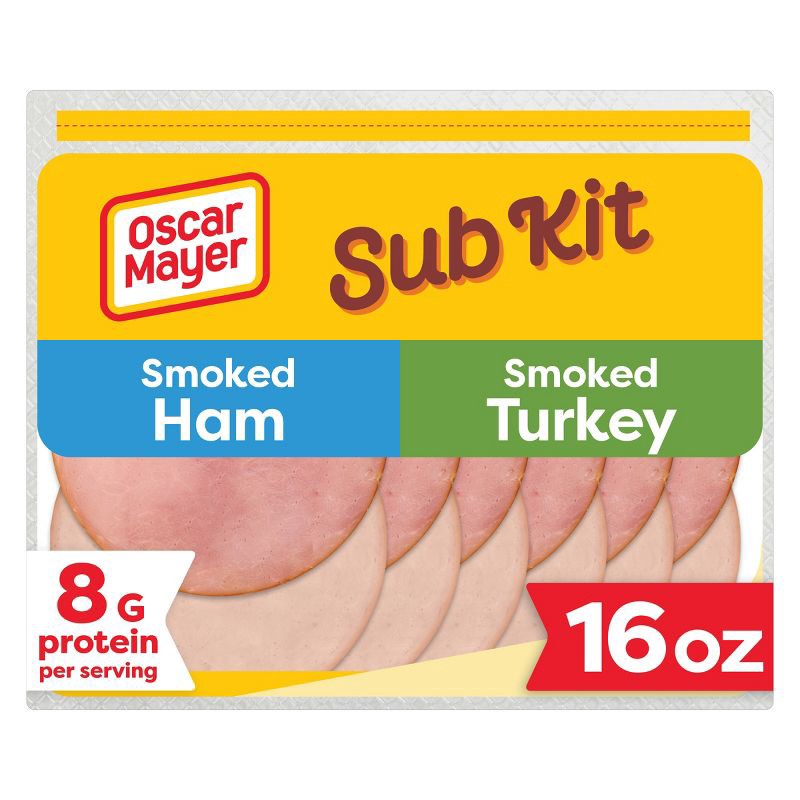 slide 1 of 9, Oscar Mayer Sub Kit Ham & Turkey -16oz, 16 oz