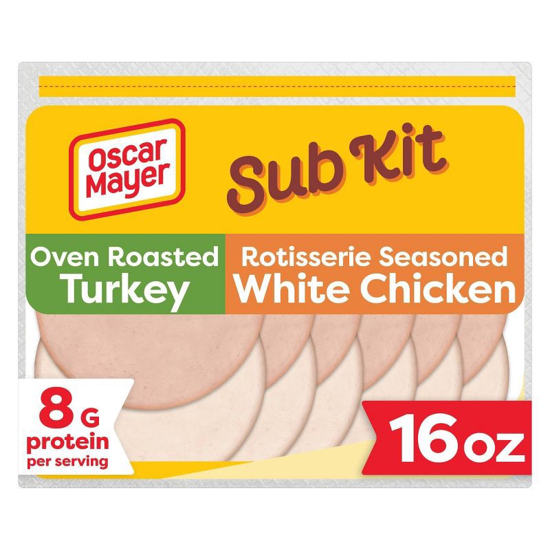 slide 1 of 9, Oscar Mayer Sub Kit Turkey & Chicken - 16oz, 16 oz