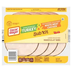 Oscar Mayer Sub Kit Turkey & Chicken - 16oz