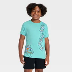 Boys' Disney Toy Story Buzz Lightyear Short Sleeve Graphic T-Shirt - Aqua Green M