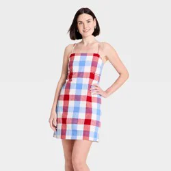Women's Linen Mini Dress - A New Day™ White M