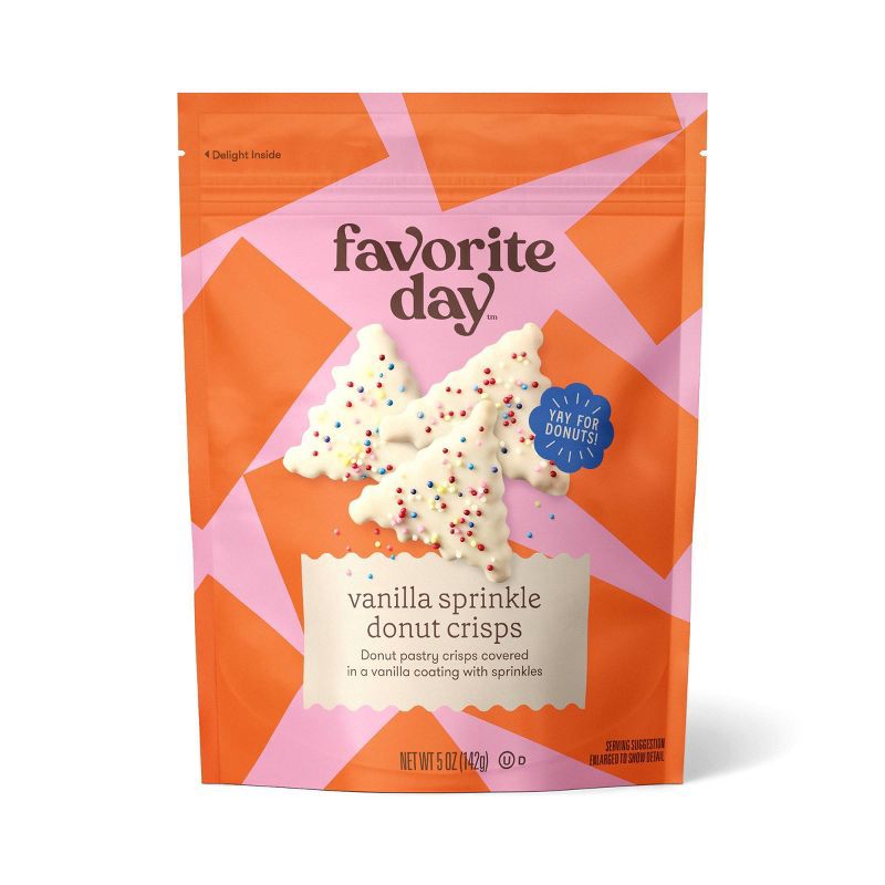 slide 1 of 4, Vanilla Sprinkle Donut Crisps - 5oz - Favorite Day™, 5 oz
