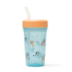 The First Years Bluey 12oz Polypropylene Straw Tumbler Cup: BPA-Free, Includes Lid and Straw