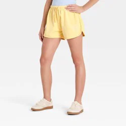 Girls' French Terry Sunshine Graphic Dolphin Shorts - art class™ Yellow XL
