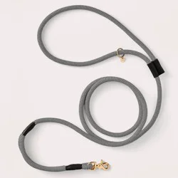 Hooray House Hands-Free Rope Dog Leash - 106.08" - White/Black
