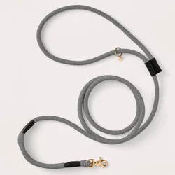 Hooray House Hands-Free Rope Dog Leash - 106.08" - White/Black