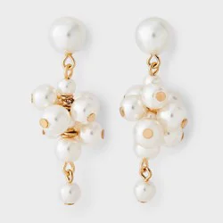 Pearl Cluster Drop Earring - A New Day™ Pearl