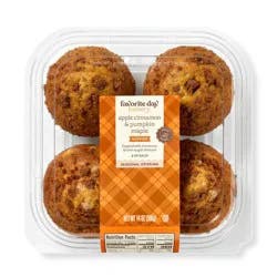 Harvest Variety Muffins - 14oz/4ct - Favorite Day™