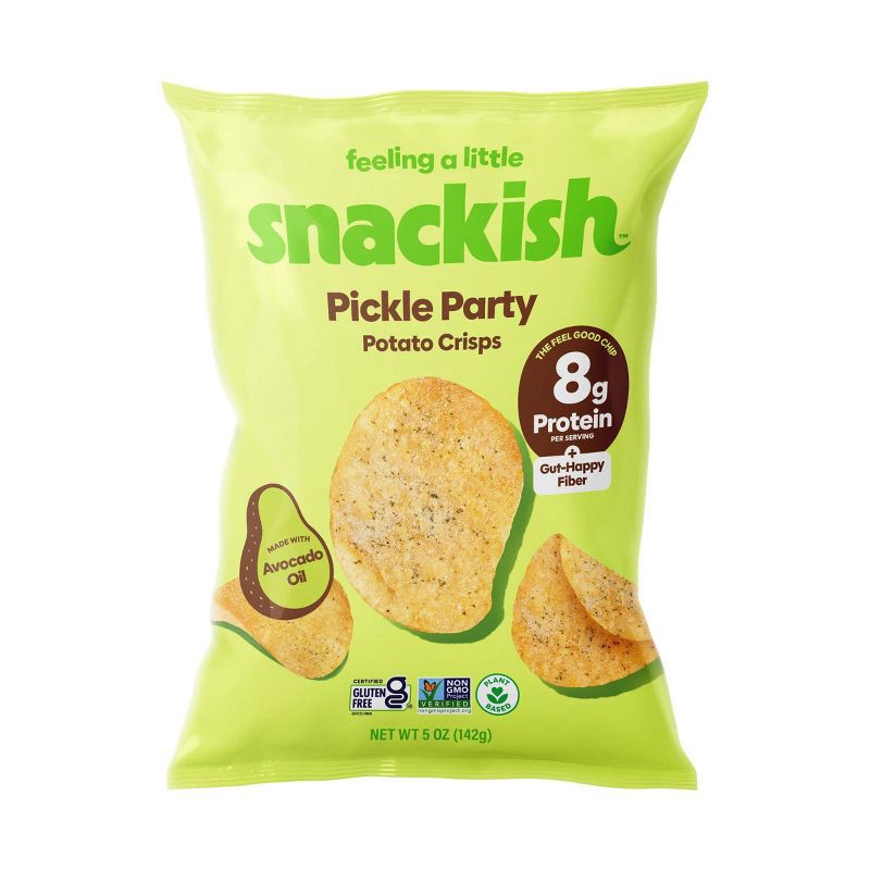 slide 1 of 4, Snackish Pickle Punch Potato Crisps - 5oz, 5 oz