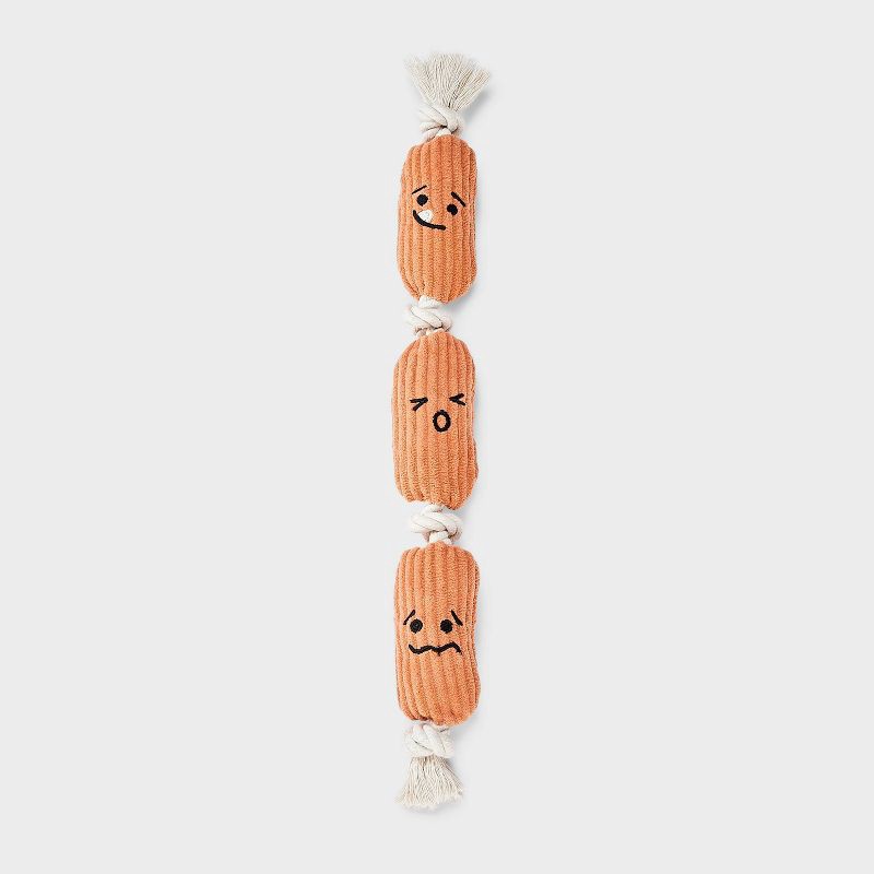 slide 1 of 3, Weenie/Rope Dog Food Shaped Toy - Boots & Barkley™, 1 ct
