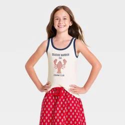Girls' 'Lobster' Graphic Tank Top - Cat & Jack™ Cream M