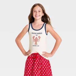 Girls' 'Lobster' Graphic Tank Top - Cat & Jack™ Cream L