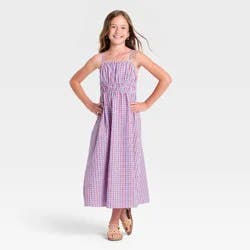 Girls' Gingham Woven Maxi Dress - Cat & Jack™ M