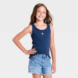 Girls' 'sailboat' Graphic Tank Top - Cat & Jack™ Navy Blue M