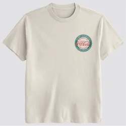 Men's Coca-Cola Retro Short Sleeve Graphic T-Shirt - Off-White XL