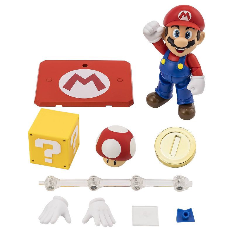 slide 1 of 5, S.H.Figuarts Mario Action Figure, 1 ct
