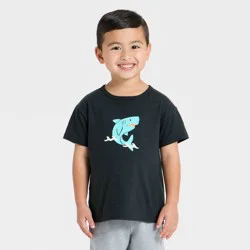 Toddler Boys' Short Sleeve Shark Relaxed T-Shirt - Cat & Jack™ Charcoal Gray 5T