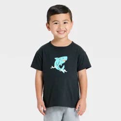 Toddler Boys' Short Sleeve Shark Relaxed T-Shirt - Cat & Jack™ Charcoal Gray 5T