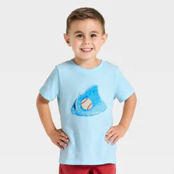 Toddler Boys' Baseball Classic T-Shirt - Cat & Jack™ Light Aqua Blue 5T