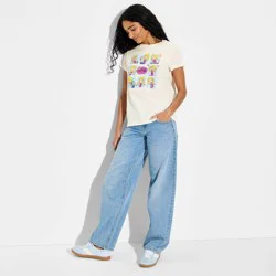 Disney Women's Lizzie McGuire Short Sleeve Graphic T-Shirt - Cream S