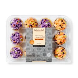 Halloween Assorted Mini Cupcakes - 10oz/12ct - Favorite Day™